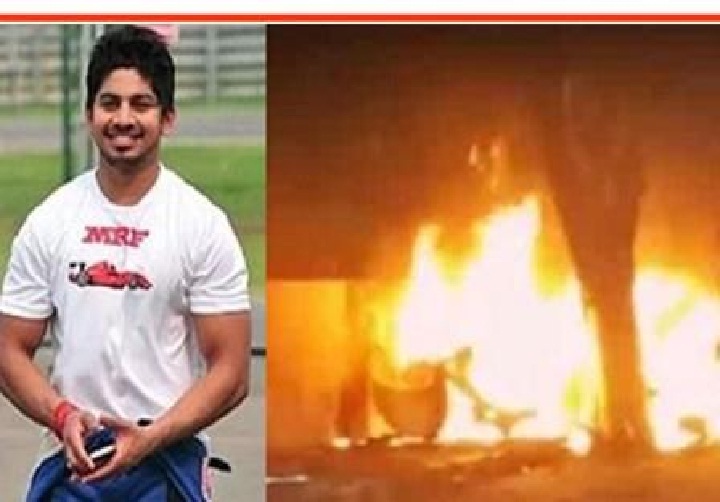 कार रेसिंग चैंपियन अश्विन व पत्नी निवोदिता की कार में आग लगने से मौत
