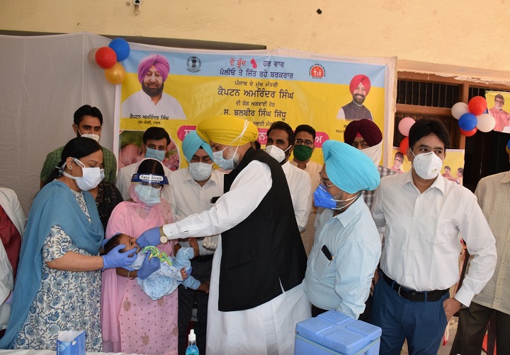 स्वास्थ्य मंत्री स. बलबीर सिंह सिद्धू ने राज्य स्तरीय पलस पोलियो अभियान की शुरुआत की