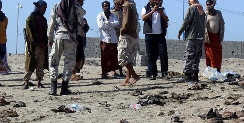यमन में आत्मघाती हमला, 52 सैनिकों की मौत