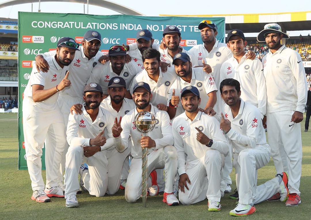 टेस्ट क्रिकेट में नंबर वन बना भारत