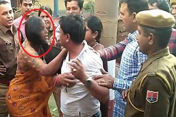 भाजपा विधायक ने पुलिस वाले को थप्प़ड़ मारा, हंगामा
