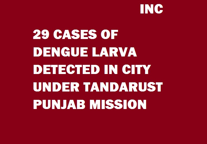 शहर के 29 स्थानों पर पाया गया डेंगू का लारवा