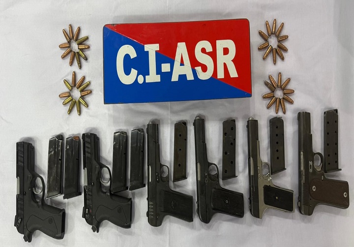 PUNJAB POLICE AVERTS POSSIBLE TARGET KILLING WITH ARREST OF SIX MEMBERS OF KAUSHAL CHAUDHARY GANG- SIX PISTOLS RECOVERED